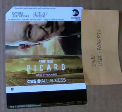 Star Trek Picard NYC Metrocard Limited Editon No Value Collectible FREE SHIP  • $6.73