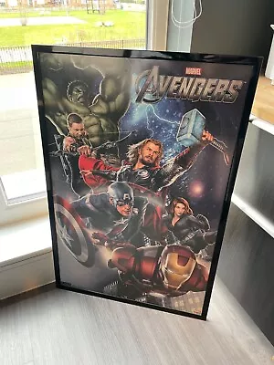 Marvel The Avengers Poster Metal Frame (90x60 Centimeters) • £50
