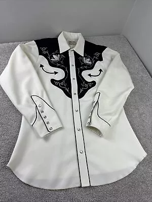 Vintage H Bar C California Ranchwear Western Shirt Pearl Snap Size 15.5 CHEYENNE • $159.95