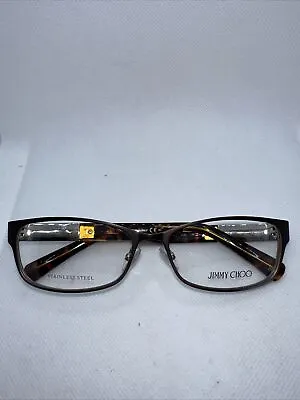 Jimmy Choo Stainless Steel JC124 54/15 135 Brown Women Eyeglass Frames W33 • $60