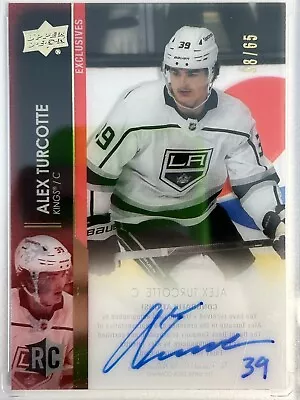 UD Clear Cut 2021-22 - Alex Turcotte UD Exclusives Rookie AUTO Card SP #'d 58/65 • $24.99