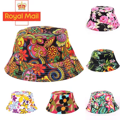 Bucket Hat Festival Summer Design Fishing Bucket Hat Cap Beanie Bright Cotton UK • £5.28