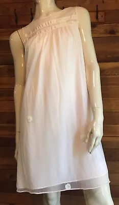 Vintage Vassarette Pink Chiffon Size Small Babydoll Nightgown   #9663 • $12.95