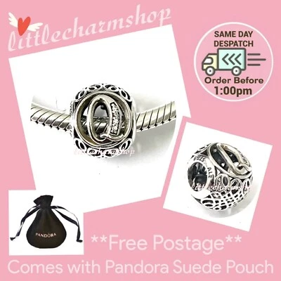 $45 • Buy NEW Authentic Genuine PANDORA Vintage Letter Q Openwork Charm - 791861CZ RETIRED