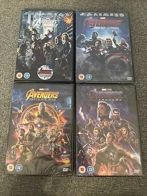 Avengers 1-4 Complete DVD New Assemble Ultron Infinity Endgame Sealed MCU Marvel • £9.99