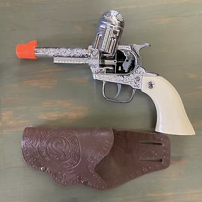 1 Working Toy Cap Gun Revolver Six Shooter. With Left Hand Holster • $14