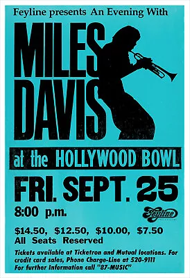 Miles Davis 1981 Concert Poster Print • $21.50