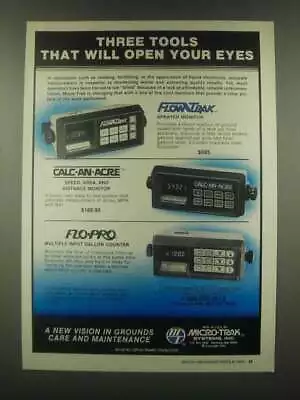 1985 Micro-Trak Ad - FlowTrak Calc-an-Acre And Flo-Pro • $19.99