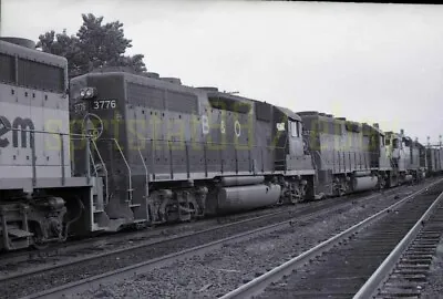 BO Baltimore & Ohio EMD GP40 Locomotive #3776 - Vintage Railroad Negative • $19.45