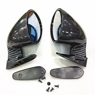 Car Rear View Mirror Side Mirrors F1 Style Carbon Fiber Color Racing Universal • $71.90