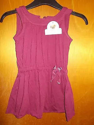 £9.99 • Buy Jelly The Pug Dress 'Bella Nocelle' 100%Cotton Sleeveless 'Alba' 3yr Maroon BNWT