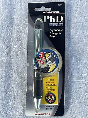 SANFORD PhD Multi Function Pen METALLIC Green Barrel- Blk Ink 0.5mm Stylus NOS • $35