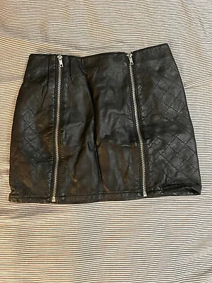 H & M Leather Look Mini Skirt Size 8 • £3.20