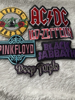£7.95 • Buy Set Of 6 Job Lot Legendary Hall Of Fame ROCK BAND Music Iron On Patches