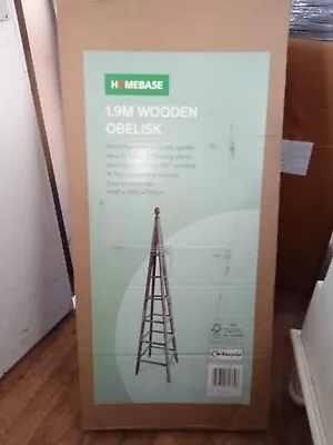 Homebase Tan Wooden Woodland Obelisk 1.9 M • £20