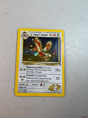 Pokémon TCG Lt. Surge's Fearow Gym Heroes 7/132 Holo Light Play • $19.99