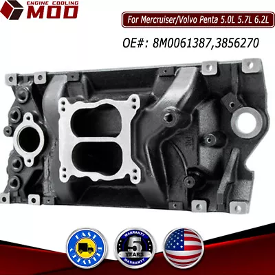 4bbl Cast Iron Intake Manifold For Mercruiser 8m0061387/volvo Penta 3856270 5.7 • $259