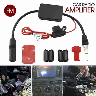 Strengthen Booster Radio Aerial Splitter AM FM Signal Amplifier Car Antenna AU • $13.49