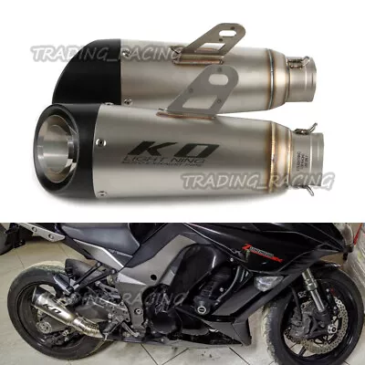 Pair Motorcycle Exhaust Pipe 51mm Slip On Muffler Modified For Universal Scooter • $132