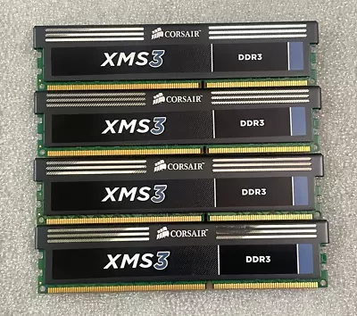 Corsair XMS3 CMX8GX3M2A1333C9 16GB (4x 4GB) PC3 DDR3-1333 Desktop Memory RAM • $19.99