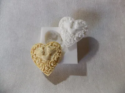 Love Heart Turtle Doves Silicone Rubber Mould Including Two Hearts Arts & Crafts • £23.49