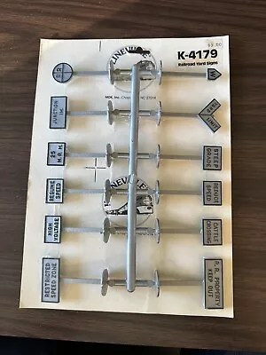 Vintage K-Lineville Railroad Yard Signs Sealed New NIP • $12