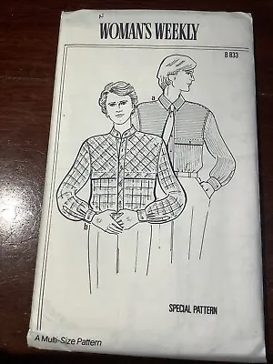 New Vintage WOMAN’S WEEKLY Men’s Shirt Pattern B833 Size M - L • $6.40