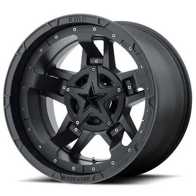 (4) 17  XD Wheels XD827 Rockstar 3 Matte Black Rims (B47) • $1156