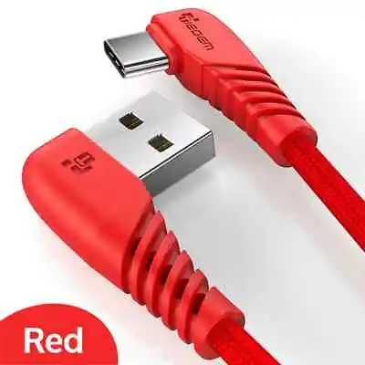 $16.50 • Buy Short Braided 30CM USB Type C 90 Degree 3A Fast Charging Usb C Cable