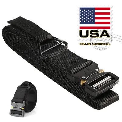 Tactical Rigger Belt Nylon Adjustable Quick Release Buckle Military Airsoft Band • $13.98