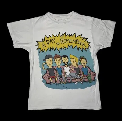 Vintage ADTR A Day To Remember Beavis Butthead Shirt Womans S Band Tee Rock Emo • $24.99