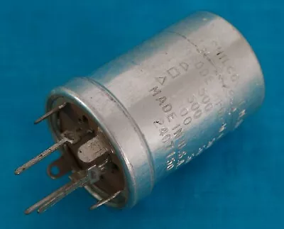 Philco (Micamold) 3 Section Capacitor (30-2625-2 ) : 500/500/100uF - 50WV / NOS • $9.99