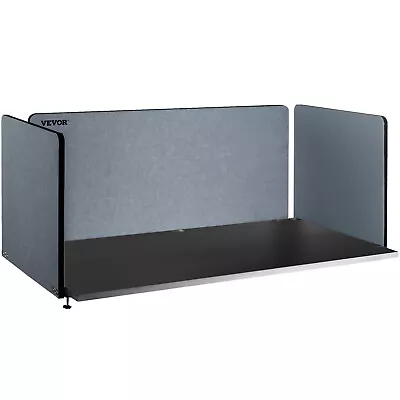 £149.99 • Buy VEVOR Desk Divider Desk Privacy Panel 60'' 3 Panels Desktop Partition Light Gray