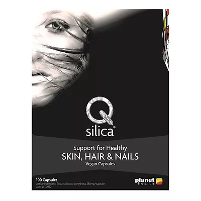 Planet Health Q Silica 100 Vege Capsules * Healthy Skin Hair & Nails • $63.80