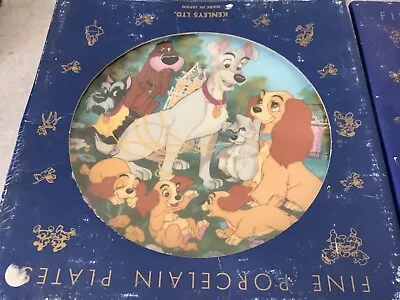 DISNEY FINE PORCELAIN PLATE CARTOON CLASSICS By KENLEYS Lady And The Tramp • £5.99