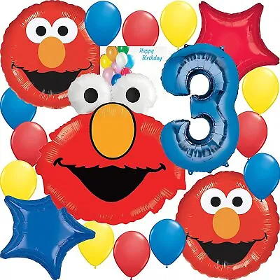 Elmo Party Supplies Balloon Decoration Bouquet 3rd Birthday  • $24.99