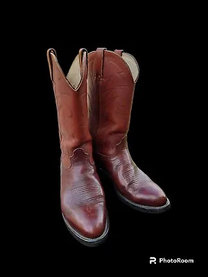 Durango Cowboy Boots Men Sz 8 D Oiled Peanut Tan Leather Western Rodeo Ranch  • $95