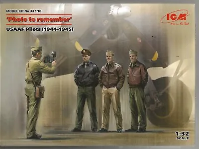 ICM USAAF Pilots (1944-45) 'A Photo To Remember' Figures (4) In 1/32 116 • $21.59