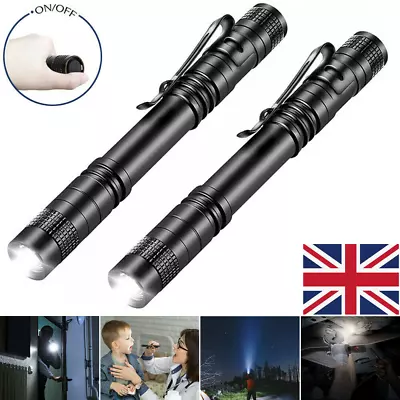 Mini LED Tactical Flashlight Small AAA Torch Ultra Bright Micro Tiny Penlight • £4.38