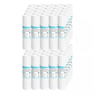 1-50PK 10 X2.5  PP Grooved Sediment Water Filter RO Whole House 0.5/1/5 Micron • $93.59