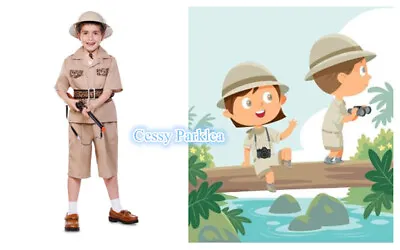 H-J4-4 Explorer Wildlife Safari Jungle Boys Girls Zoo Keeper Book Week Costume • $32.95