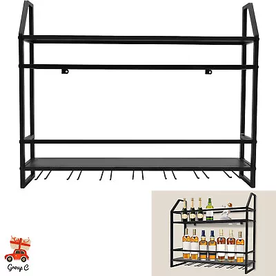 Wall Mounted Wine Glass Storage Rack Wine Rack Bottle Holder Bar Wine Shelf NEW • $52.25