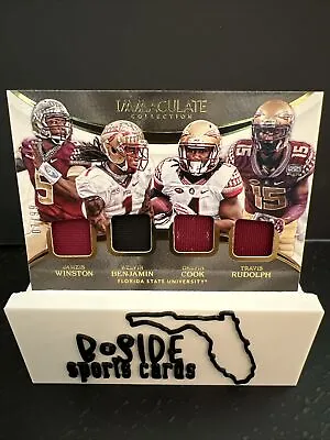 2017 Immaculate Collegiate FSU Quad Patch Winston Benjamin Cook Rudolph 7/99 • $65