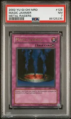 Yu-Gi-Oh! TCG Magic Jammer Metal Raiders MRD-128 Unlimited Ultra Rare PSA 7 • $25