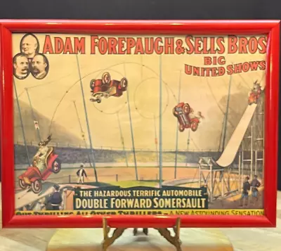 Adam Forepaugh & Sells Bros Family Circus Vintage Style Advert Framed - 18 X 14  • $134.80