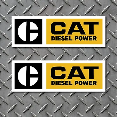 2x CAT Caterpillar Diesel Power Retro Vintage Vinyl Decal Sticker Truck Bumper • $44.95