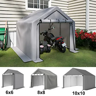 Outdoor Storage Shed Portable Shed Carport Canopy Garage For Motorcycle Bike • $195.99