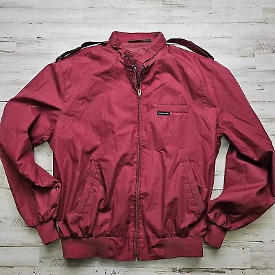 Vintage Members Only Jacket Red/Burgandy Racing 1980s Coat Bomber 42L • $23.99