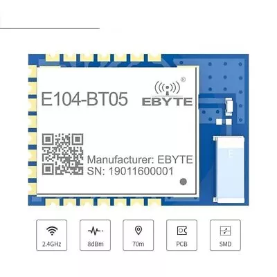 TLSR8266 Bluetooth BLE4.2 UART SMD Transceiver Low Power Wireless Module E104 • $7.46