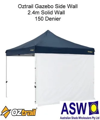 $79 • Buy Set Of 2 Walls - 2.4m GAZEBO SIDE WALL Oztrail SOLID WHITE Standard